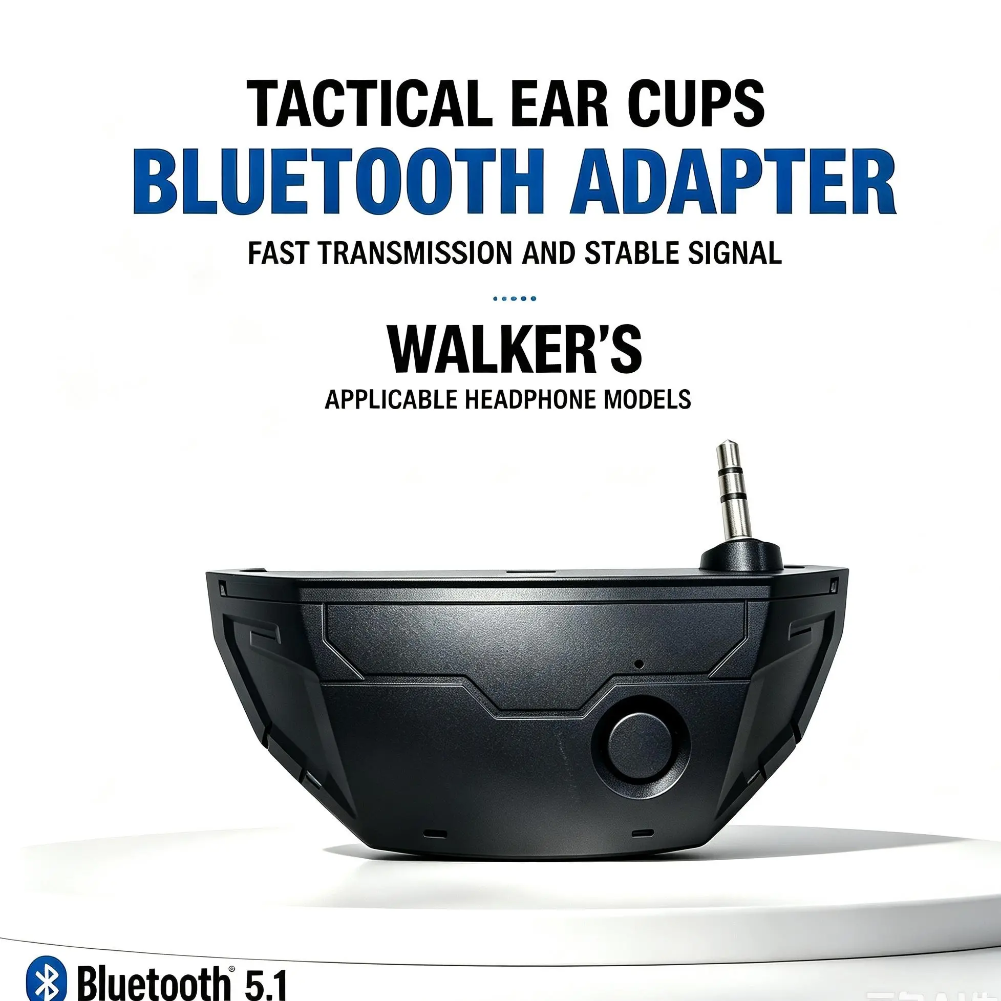 NEMO Bluetooth Adapter - Bluetooth Signal Receiver for Walker's Razors W1 Headphones & Howard Lei, ABS Material Audio Accessory, Outdoor Safe Music MOD