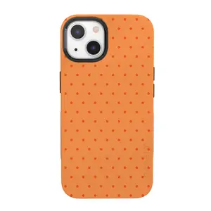 Casely iPhone 13 Case | On the Dot | Orange Polka Dot | Bold Protective Design | Compatible with MagSafe