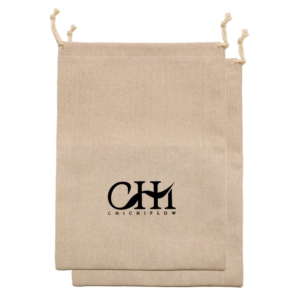 【Not For Sale】1 PCS Premium Natural Linen Drawstring Pouch | Reusable Eco-Friendly Bag for Hair Extensions, Gifts & Storage
