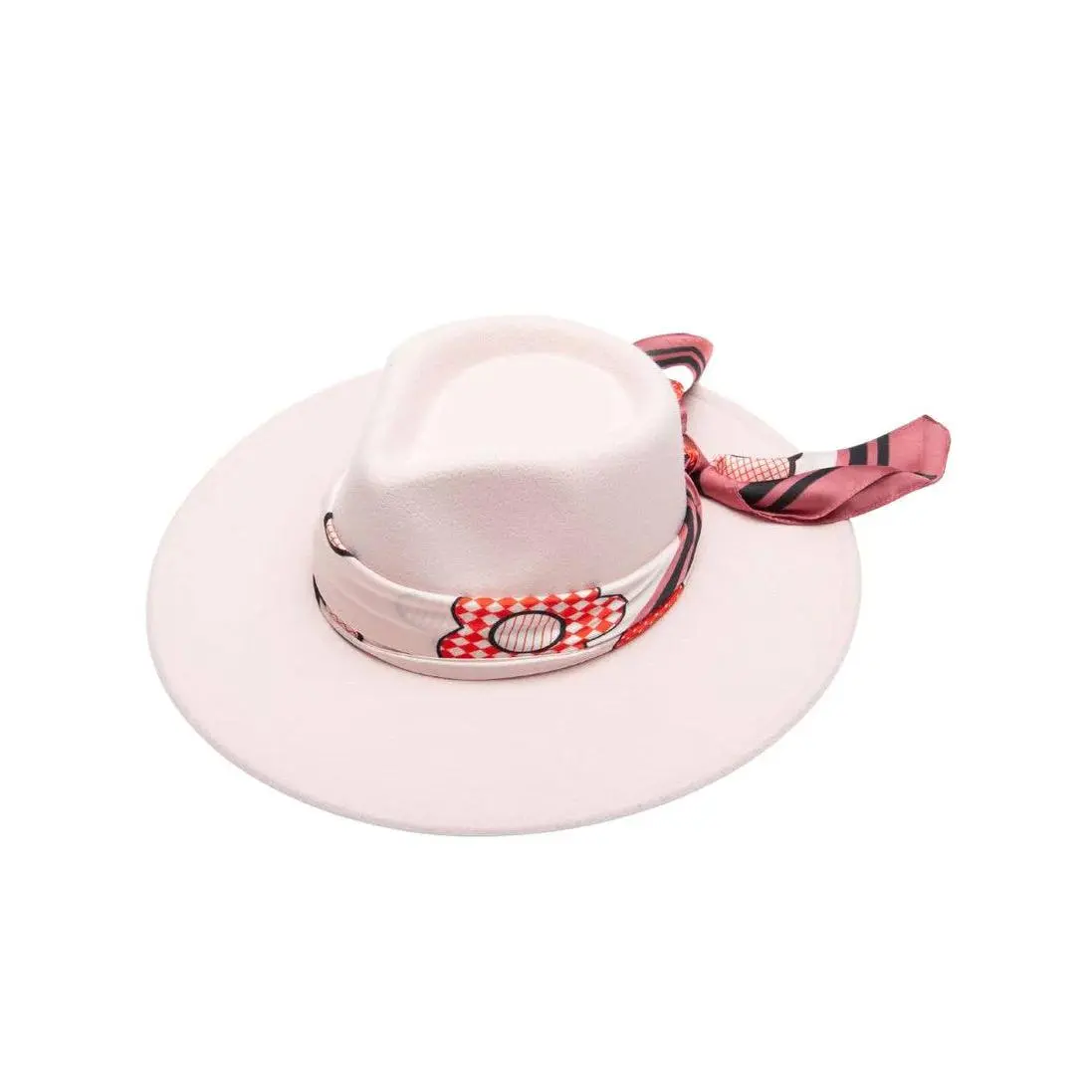 Rosey Posey Rancher Hat w/ Scarf Trim