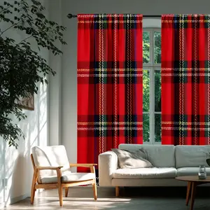 Classic Scottish Plaid Curtains, Vintage Style, Bedroom & Living Room, Light Blocking, Privacy, Durable, Eco-Friendly, Home Decor, Window Curtain