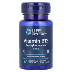 Life Extension Vitamin B12 Methylcobalamin, 5 mg, 60 Vegetarian Lozenges