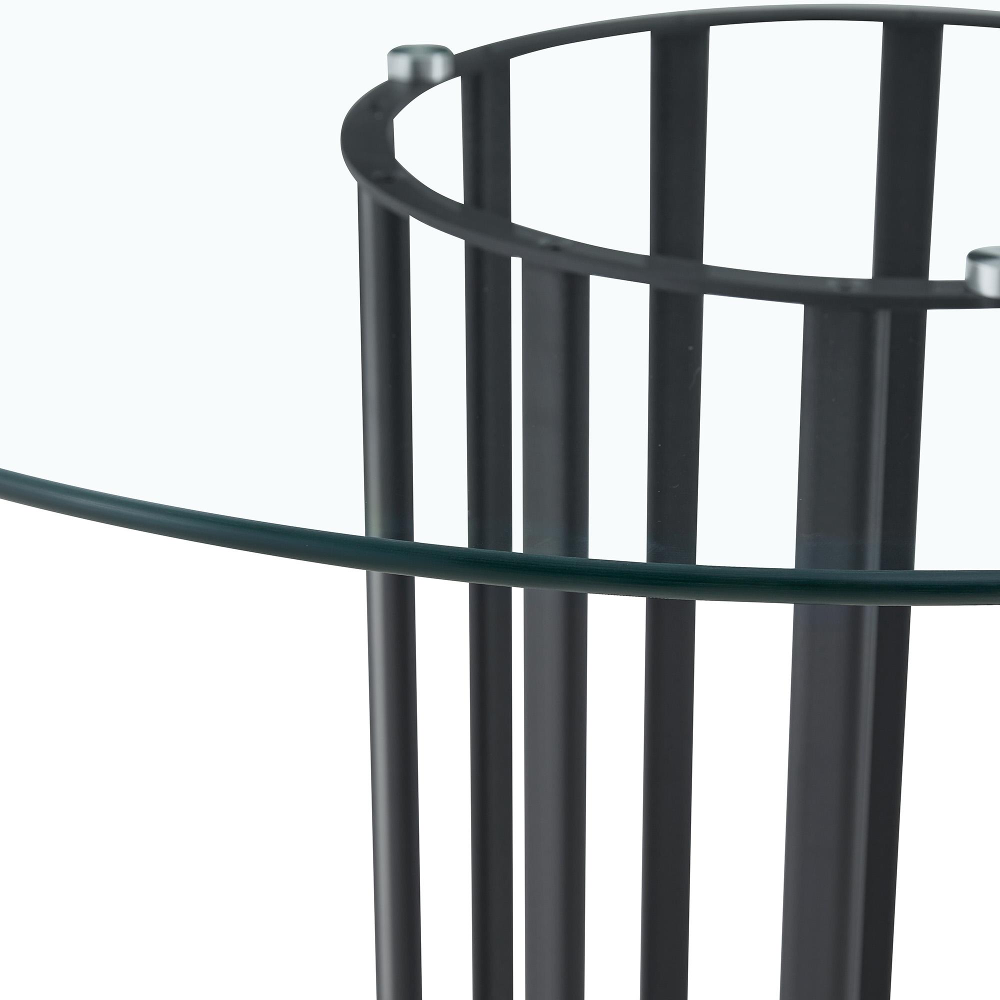 71 Inch Oval Tempered Glass Dining Table, Modern Light Luxury Gold Double Pedestal Kitchen Dining Table, Scratch Resistant Easy Clean Glass Top, Seats 6-8 for Dining Room Restaurant