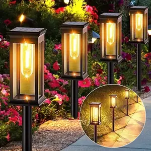 8 Pack Solar-Powered LED Lawn Lights for Outdoor Ambiance Perfect for Gardens, Patios & Pathways, Ideal for Halloween & Christmas Decorations