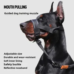 Reflective Anti-Pull Dog Muzzle & Headcollar |   Soft Adjustable Pet Training Halter for Safe Walking