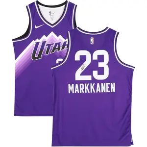 Lauri Markkanen Utah Jazz Autographed Nike Purple 2023-34 City Swingman Jersey - Fanatics Authentic Certified - NBA Memorabilia