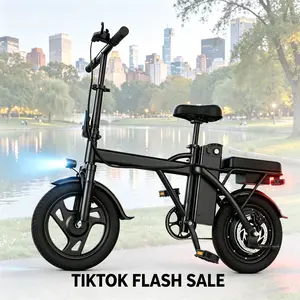 Adult Electric Bike – 500W Peak Motor, 22 mph Max, 14" Pneumatic Tires, 22–40 Mile Range, Dual Seat, One Brake Lever, Height Adjustable