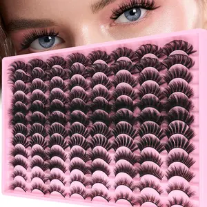 Mixed Style High Quality False Eyelashes, 48 Pairs Long Fluffy False Eyelashes, Natural Curling Eye Makeup Strip Lashes, Volumized False Eyelashes for Women and Girls, Fake Lashes