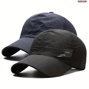 Unisex 2PCS Quick-Dry Mesh Baseball Caps - Breathable Ventilation Hats for Women, Adjustable Size Lightweight Summer Sun Hats for Fishing, Hiking,summervibes