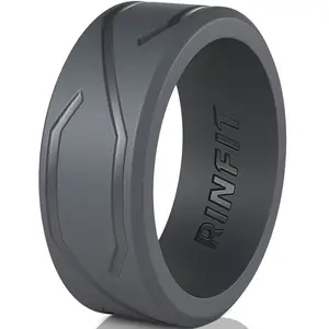 Men's 4Love Silicone Ring. Soft, Comfortable & Durable Wedding Band. High-Quality. US Design Patent