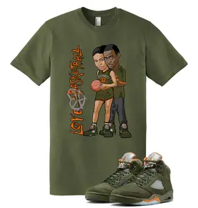 Unisex Shirt to match the retro Jordan 5 Olive army Green Solar orange, Love Tees, Outfit Back to School Graphic Tees, Trending Shirts, Top Tshirt