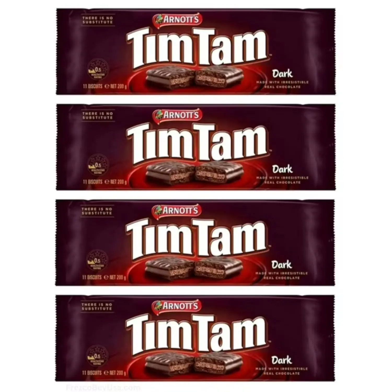 Arnott's - Tim Tam Dark Chocolate Biscuits (Value Pack Of 4 x 200g EA) Aussie Made & Loved ... Imported From Australia