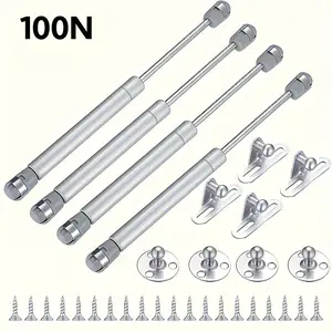 Adjustable Hydraulic Cabinet Door Support Rods, 80-200n Pneumatic Shock Absorber, Kitchen Cabinets, Polished Metal Surface, Easy Installation