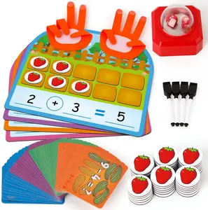 Torlam Magnetic Ten-Frame Set,Finger Number Counters for Kids Math Manipulatives,Counting Blocks for Math Games Addition Subtraction Practice,1st 2nd 3rd Grade Kindergarten Number Blocks Learning Toy