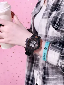 Women's Unicorn Student Watch, Korean Style Simple Girls' Harajuku Electronic Watch, Trendy Fashion Accessory for Daily Use