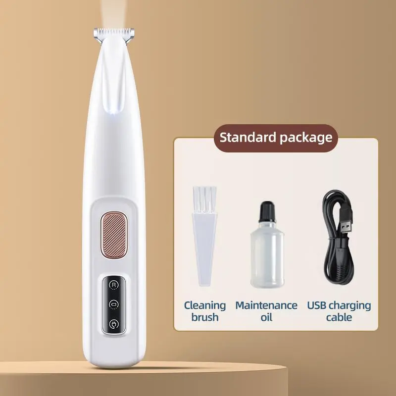 Pet Micro Precision Trimmer – Rechargeable Waterproof Shaver with LED Light & Quiet 50dB for Paws, Eyes, Ears & Face for Small Dogs & Cats
