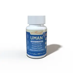 UFresh UMAN Energy & Stamina Supplement 500mg 30 Day Supply 60 Capsules for Focus Mental Function & Blood Circulation