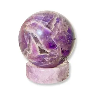 Amethyst Crystal Ball – Extra Large 3" Natural Purple Sphere | Polished Gemstone Ball for Display, Meditation & Crystal Grids | 1 Piece