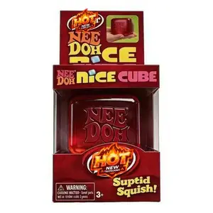 Red Ice Cube Squishy Toy, Soft Slow-Rising Sensory Stress Relief Toy, Helps Relieve Anxiety and Release Stress, Fun Squishy Gift, Suitable for Adults and Children Ages 3 and Up