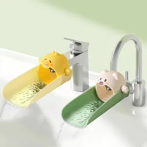 EASICUTI Toddler Faucet Extender 2-Pack - Food-Grade Silicone BPA-Free Handwashing Aid for Bathroom & Kitchen - Tool-Free Install & Dishwasher Safe - Perfect for Toddler Independence