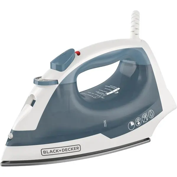 BLACK+DECKER Corded 1200W Power Steam Iron for Clothes with Auto Shutoff, TrueGlide Soleplate, and AC Plug