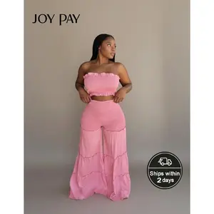 Women’s Green Pleated Shirt and Flared Pants Set – Bohemian Top & High-Waisted Pants Beach Vacation Summer Two-Piece Casual Polyester Set for Women GARMENTARY