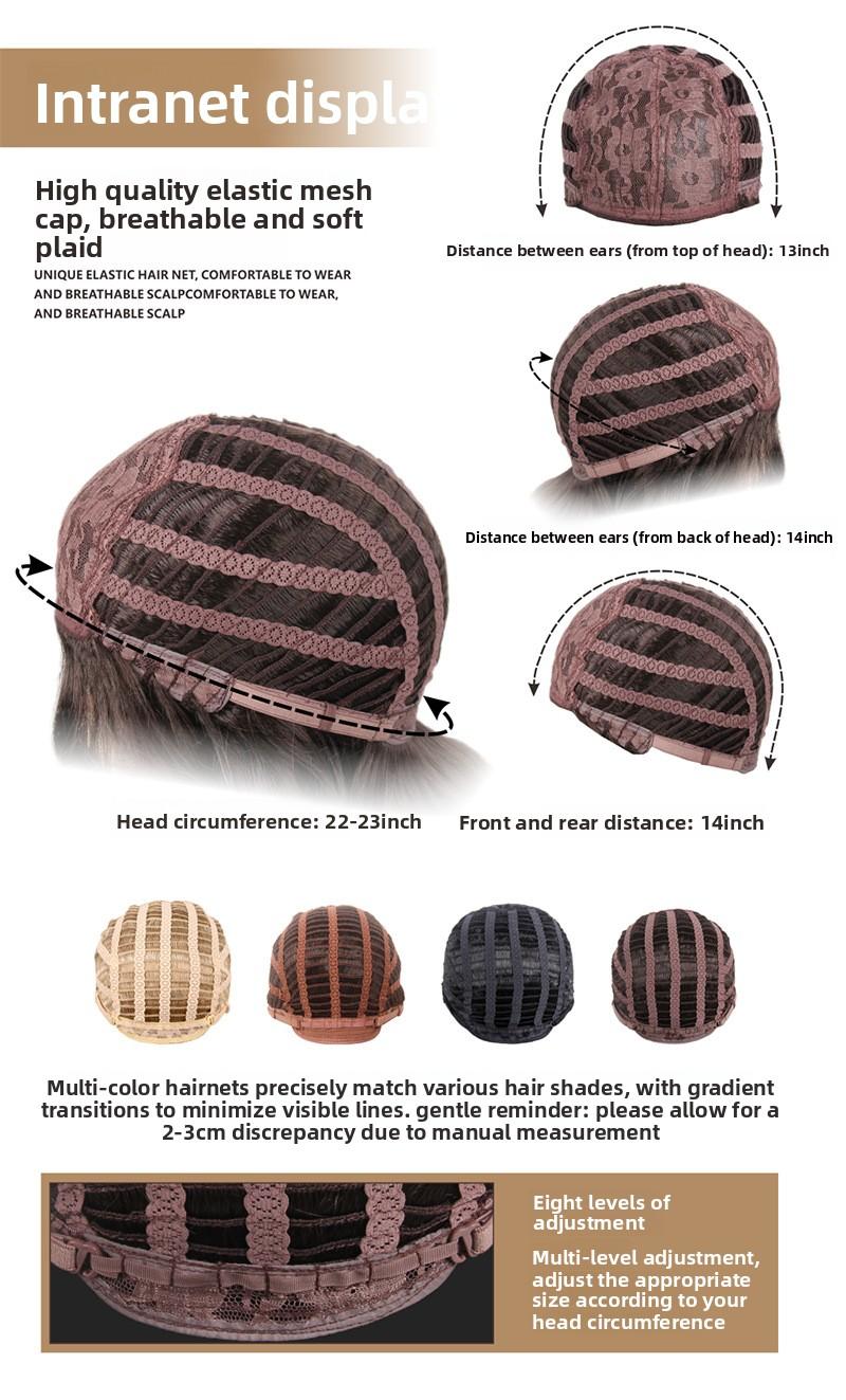 Amazon's best-selling wig, full head hairstyle, wavy curls, heat-resistant fiber, high-temperature silk wig for women