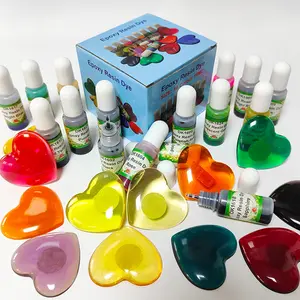 16 Bottles Epoxy Resin Dye (second Generation), 10ML Per Bottle, Oil-Based Paint for Crystal Glue Ab Gel & Epoxy Resin, Good Compatibility, DIY Painting Supplies