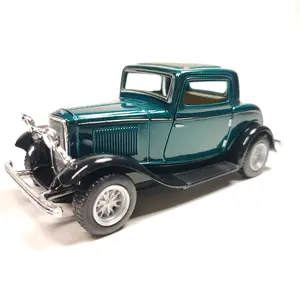 KINSMART 1932 Ford 3-Window Coupe 1:34 Scale Model 5" Diecast Remote Control Car Green Officially Licensed Collectible