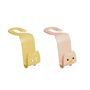 2 Pack Car Rear Seat Hooks Headrest Hidden Organizer Creative Cute Hooks 5kg Capacity Multi-Function Vehicle Storage