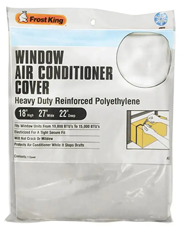 Frost King Thermwell AC3H Rectangular Outside Window Air Conditioner Cover, Available in 0.5x10.5x11 in. and 18x27x6 mil. Sizes, 18 In. X 27 In. X 6 Mil.