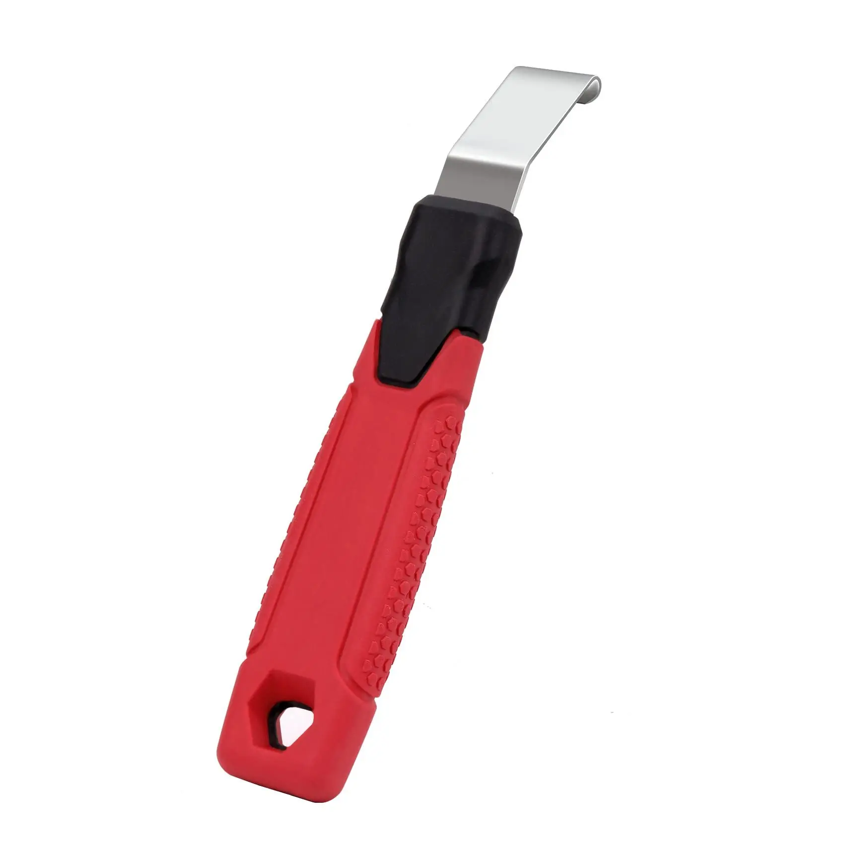 Vinyl Siding Removal Tool with 6.25-Inch Curved Tip Steel Blade, Silicone Non-Slip Grip, Extra-Long Handle - Quick, Safe, Damage-Free, Simplifies Housing Repair & Vinyl Siding Installation (1)