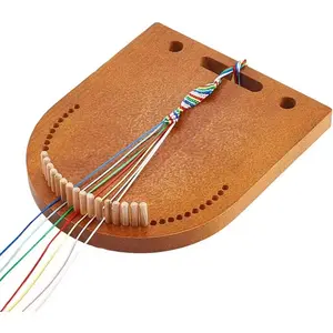 Wooden Bracelet Weaving Tool, Desktop Cord Making Kit, DIY Handmade Jewelry Maker, Real Wood Bracelet Loom, Craft Supplies