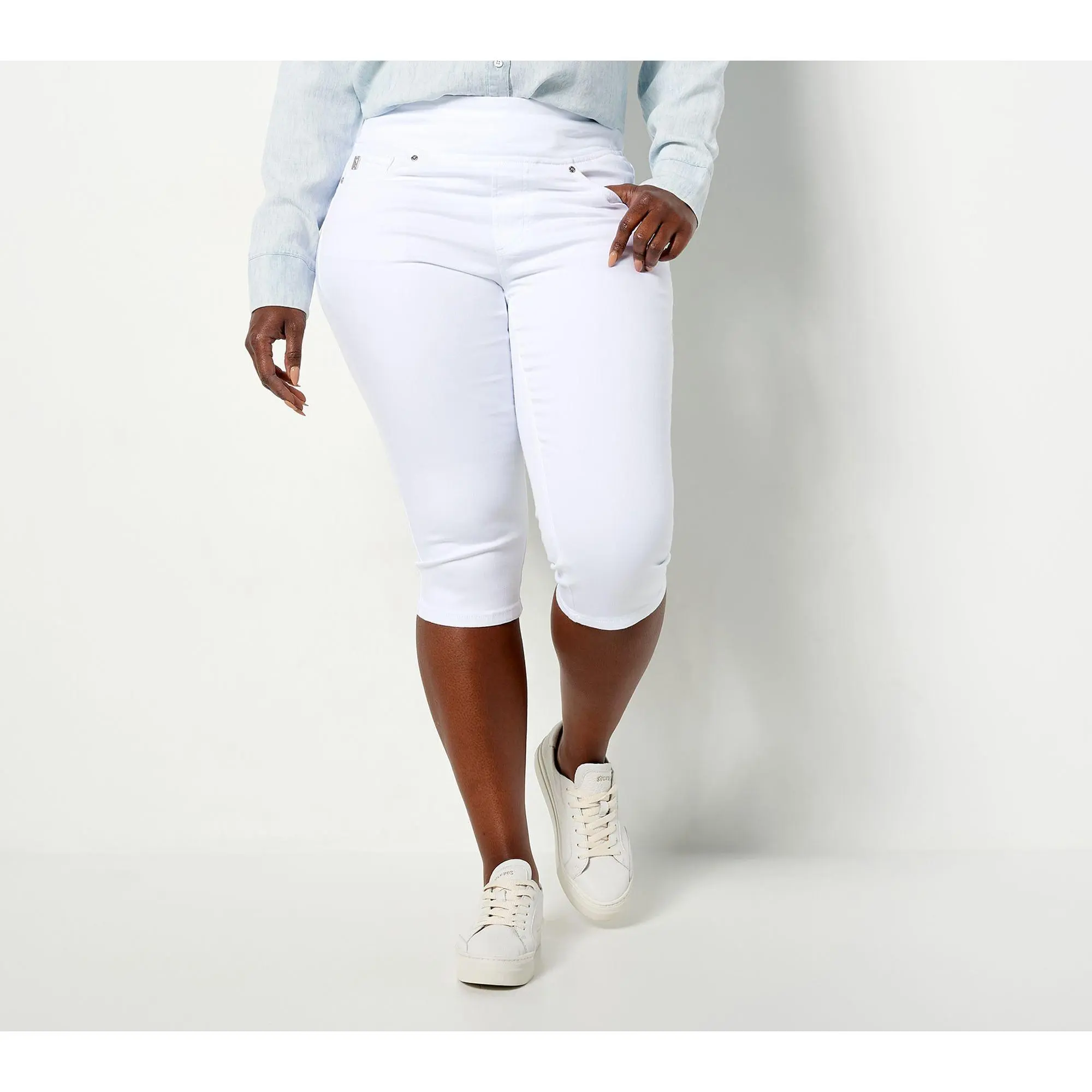 Belle by Kim Gravel Regular TripleLuxe Twill Pedal Pushers