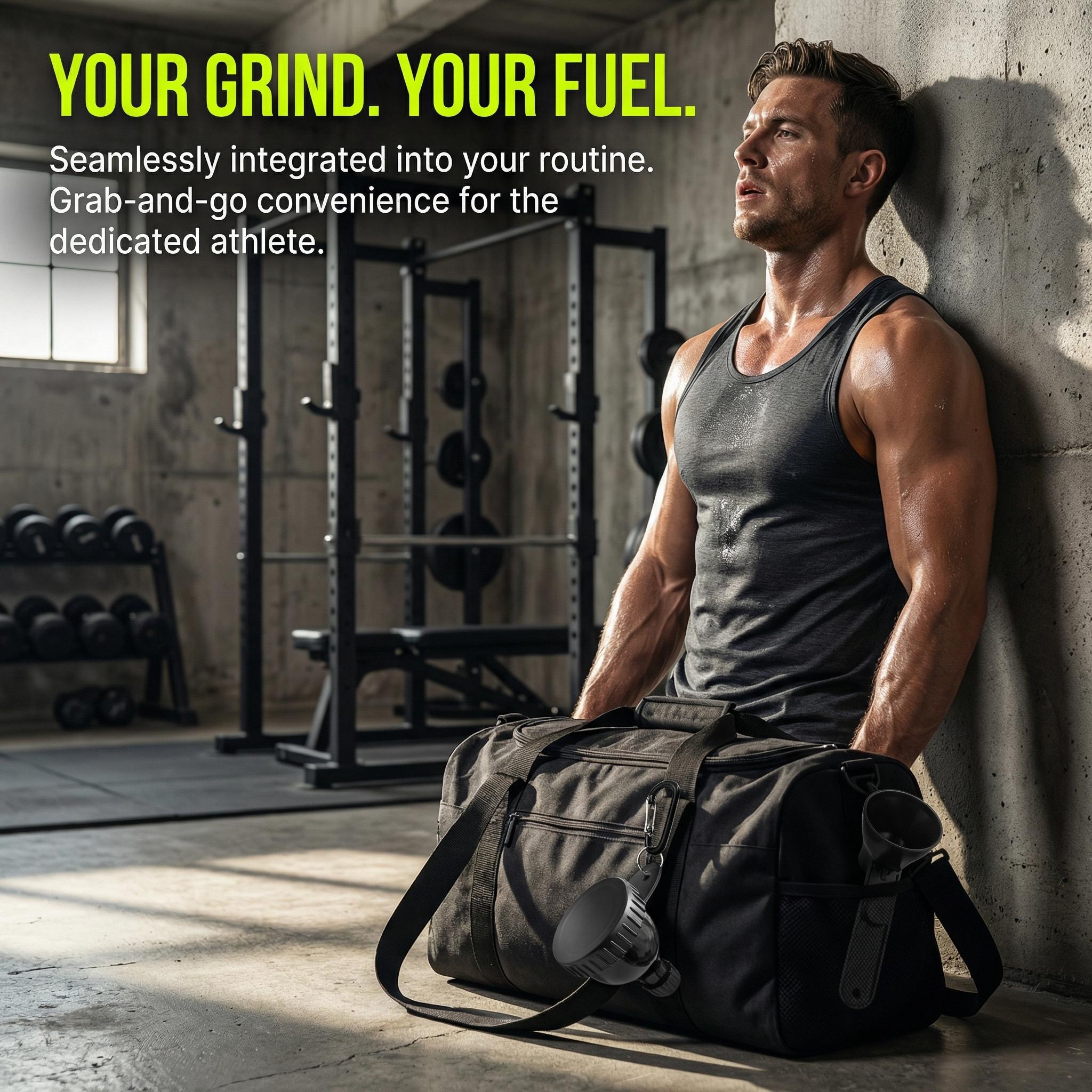 NEW Buy 1 Get 1 Free Protein Powder Funnel-Mini with Sliding Scoop and Container — High-Quality Funnel for Pre-Workout Creatine Powder, Coffee/Milk/Smoothie/Chocolate Powder, BPA-Free Plastic Kitchen Utensil, Perfect Gift for Valentine’s Day