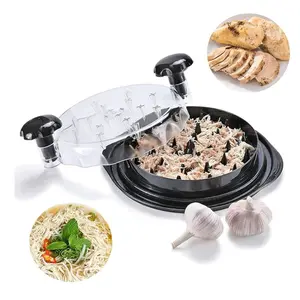 Large Chicken Breast Shredder Tool Twist, Visible Meat Shredder for Chicken, Pork and Beef, Anti Slip, Easy to Clean (Black) chicken Kitchen Utensils