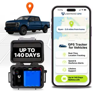 Lightning GPS GL300 Tracker Device for Vehicles w/ Magnetic Case and Battery – Real-Time GPS Tracking, Vehicle & Fleet Monitoring, Hidden Tracking for Cars, Trucks or Trailers – Subscription Required