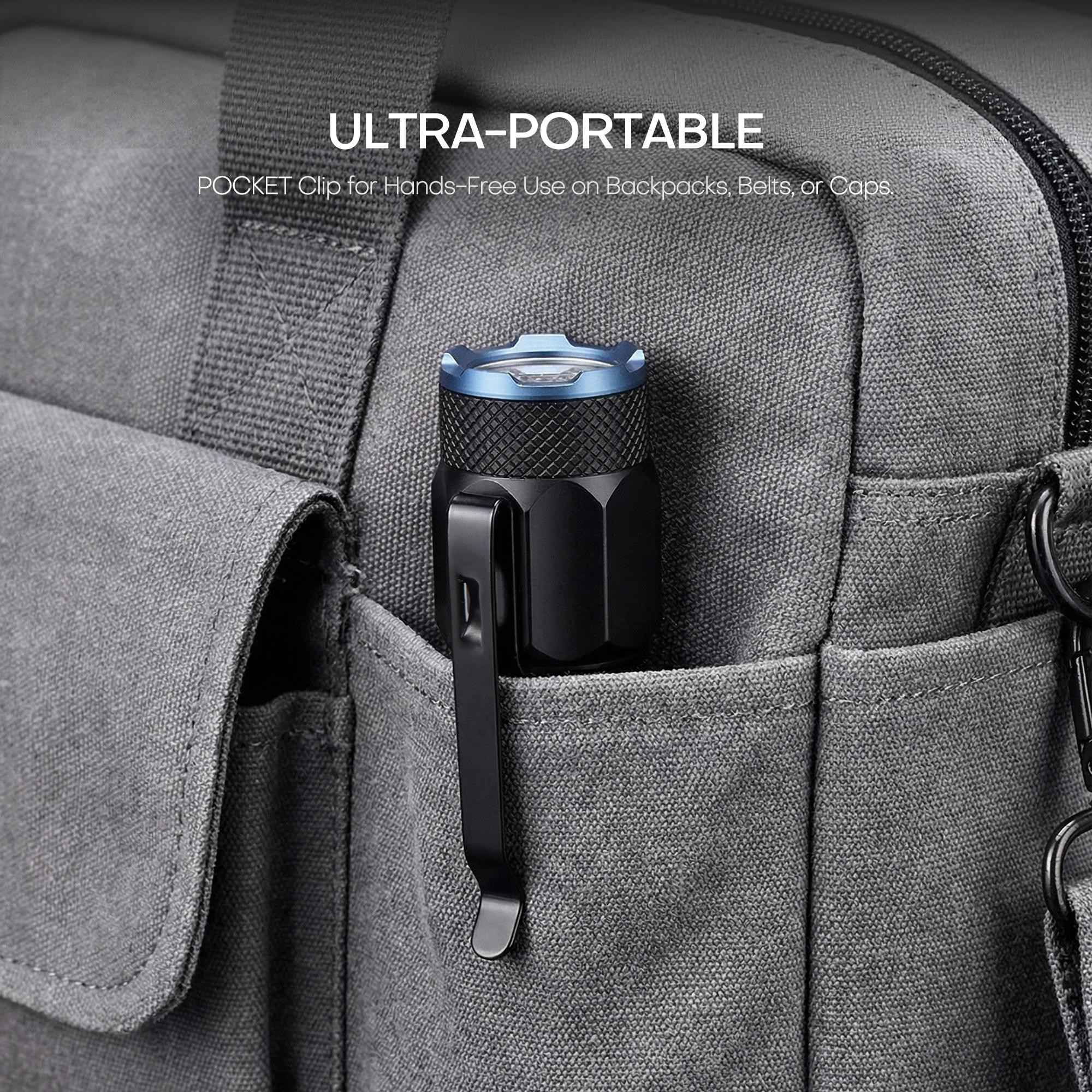 Portable Rechargeable Flashlight, 1000 Lumens Ultra Bright EDC Torch with USB-C Charging, 5 Lighting Modes, Compact Tactical Flashlight with Pocket Clip for Camping, Hiking, Emergencies, Daily Use