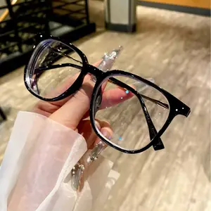 Black Warrior Series Full-Rim Nylon-Metal Chunky Non-Prescription Anti Blue Glasses - Lightweight Frame, Stylish Square Frames, Emo Style, Men's Accessory, Women's Anniversary Gift, Glasses for Gaming, Outdoor Use
