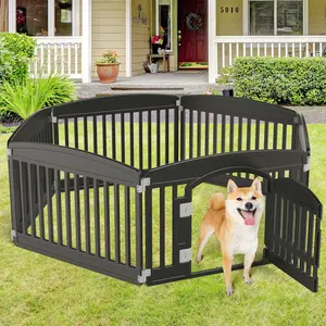 Dog Playpen Safe & Secure Indoor/Outdoor Pet Fence | Folding & Portable | Ideal for Small to Medium Dogs | Easy to Clean