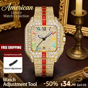 Elegant Ladies Rhinestone Square Quartz Watch with Date Luminous Function Luxury Gift Box Timeless Classic Fashion Wristwatch Great Gift for Mom Wife Girlfriend Anniversary Birthday Daily Wear