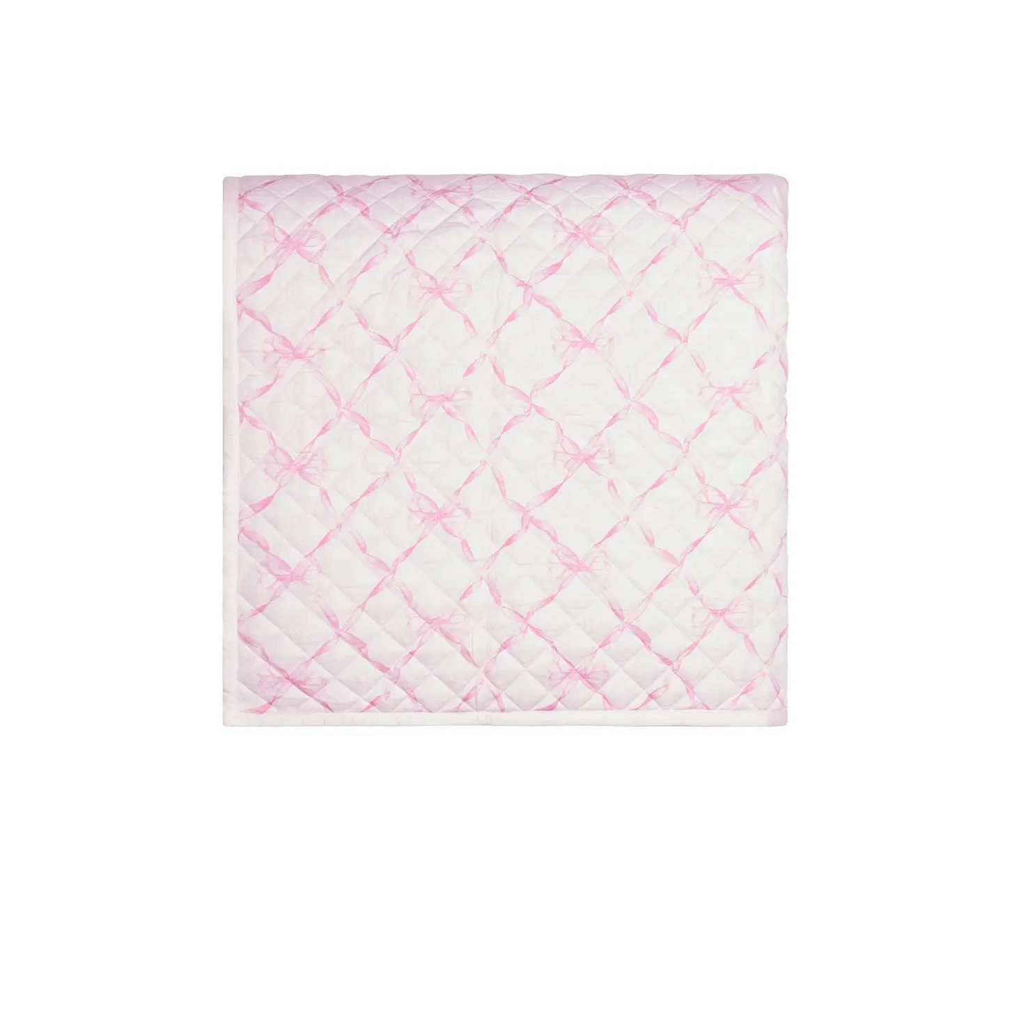 LoveShackFancy Sweetheart Quilt Throw Full/queen in Raspberry Rose