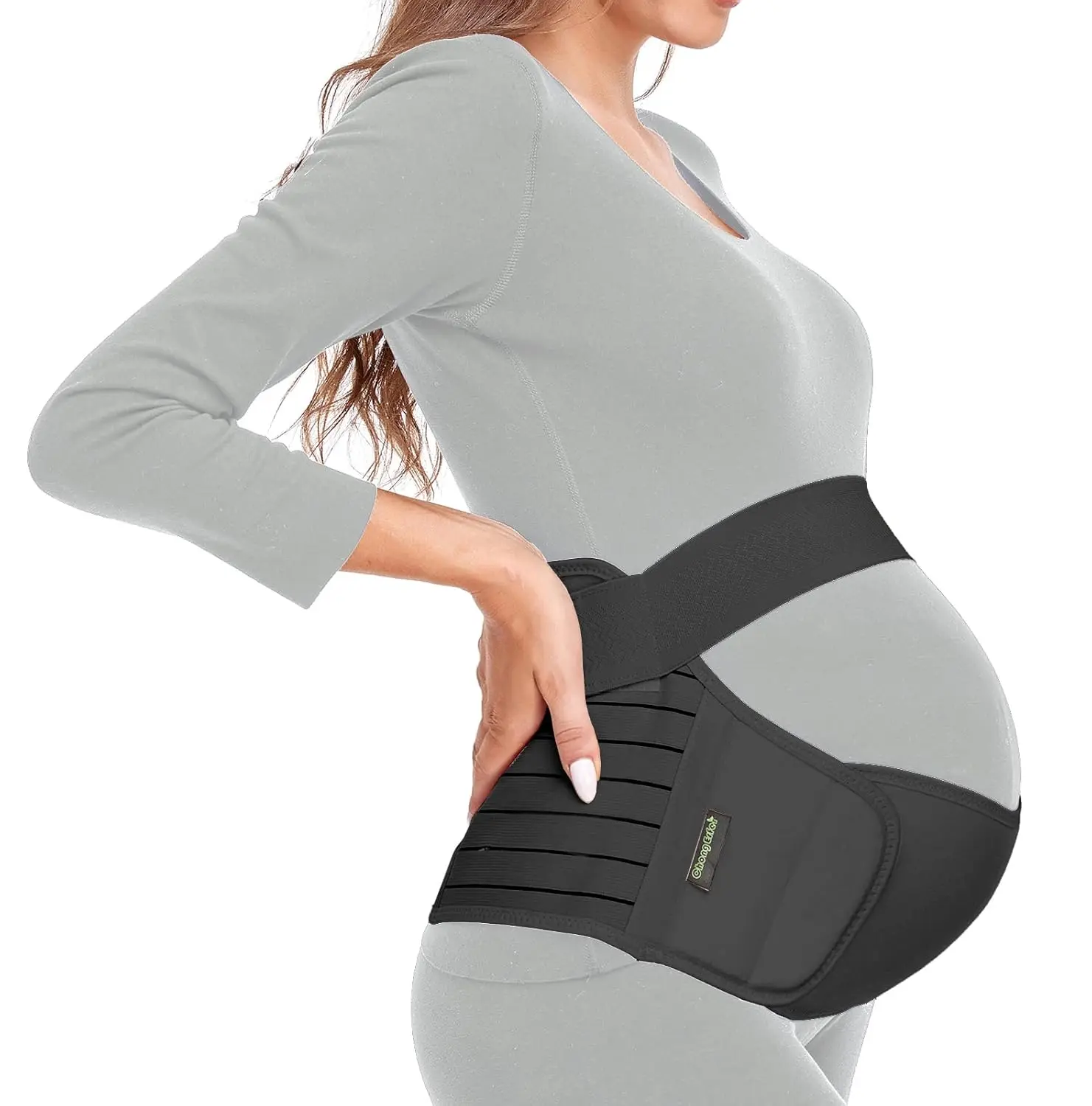 3-in-1 Maternity Belly Support Belt (Fit Ab 36"-47") – Sleep & Pain Relief Support for Back, Hips, Belly, and Pelvis – Comfort Essentials for Pregnant Women OR Full Body 57-Inch Pregnancy Pillow with Removable Washable Velvet Cover