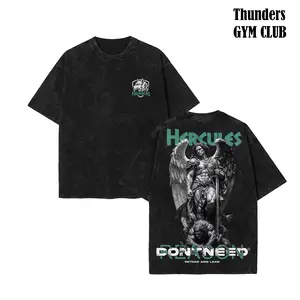 Hercules Don't Need "Thunders Gym CLub" Workout Washed Tee - Thunders Wash Tee - Men's Sport Outfit, Gym Top, Gym Apparel, Gym Workout Men