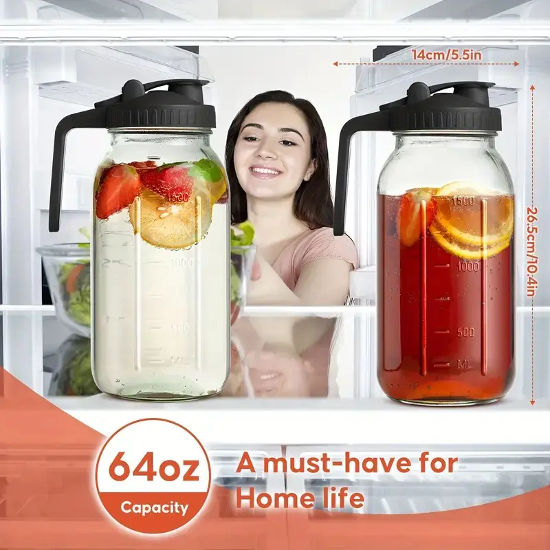 64 oz Heavy-Duty Wide-Mouth Reusable Glass Cups Set (3-Piece) with Washable  Covers and Straws, Insulated Beverage Drinkware for Household Use, Suitable  for Summer/Winter Drinks, Iced Coffee - TikTok Shop