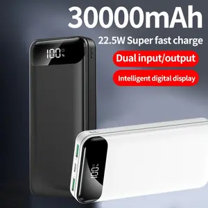 30,000mAh power bank-Slim & Portable Design, 22.5W fast charging with LED display-dual input/output USB & Type-C-works with iPhone 16/15/14/13/12, Samsung, iPad & all USB-C devices-travel essential battery pack Smartphone Chargeable Gadgets Turbo
