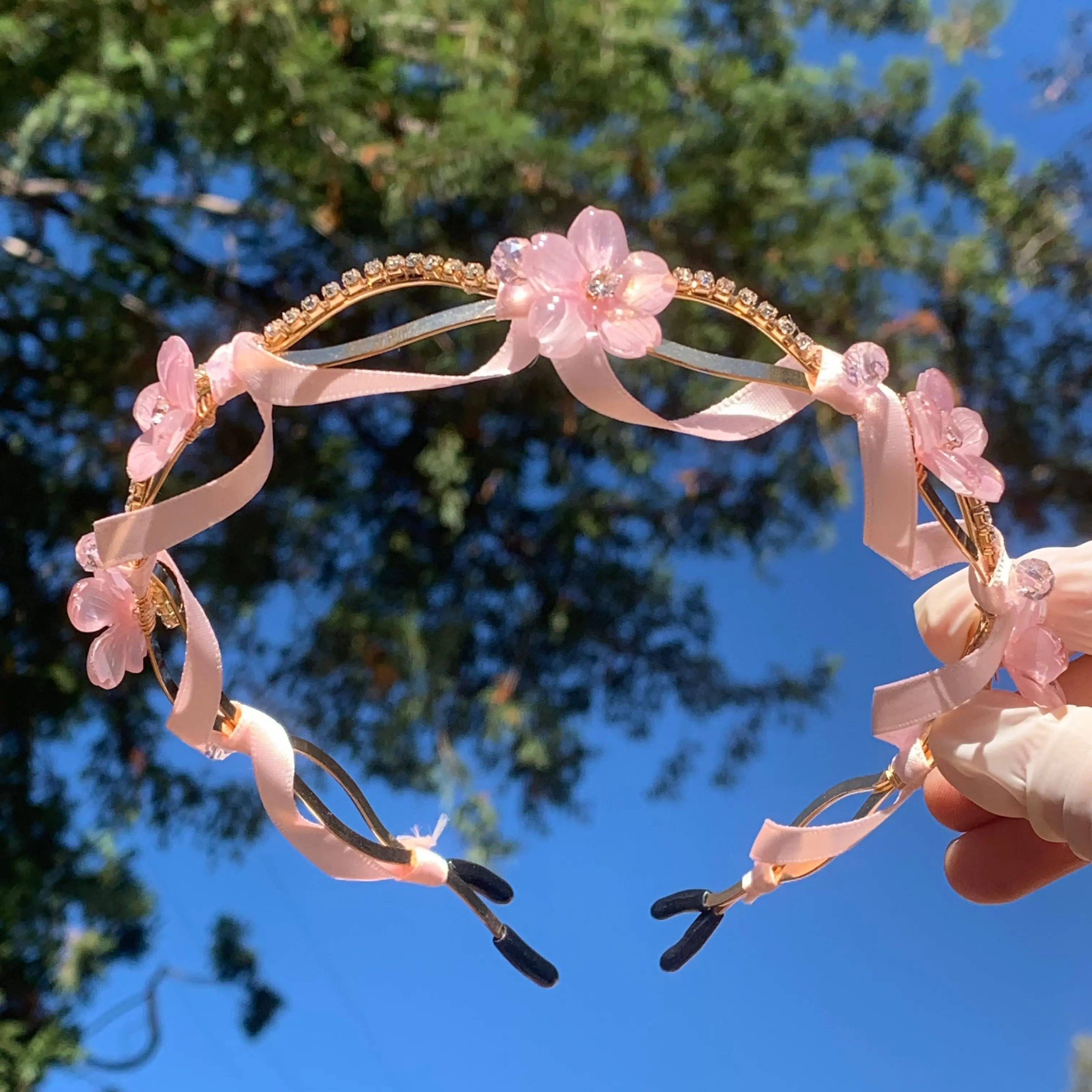 Blush Bloom Ribbon Headband