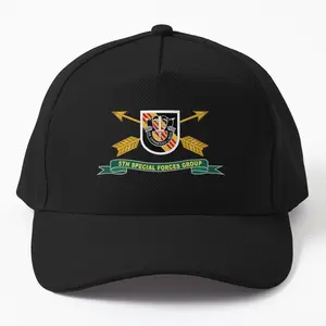 Army - 5th Special Forces Group - Vietnam Flash With BR Ribbon X 300 Design on a High-Quality Twill Cap Hat  Perfect for Military Enthusiasts and Veterans - Stylish Hat