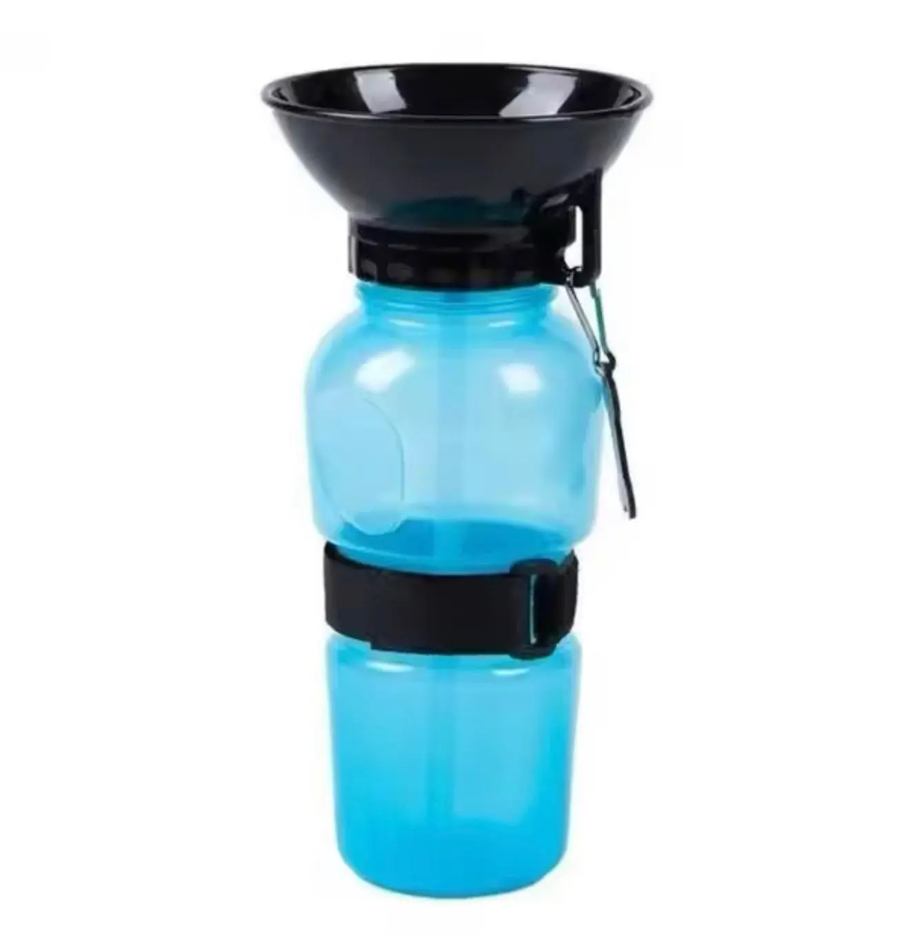 Portable Dog Water Bottle - Polypropylene Pet Outdoor Accessory with 1-Hand Easy Operation, Uncharged, Durable Reusable All-Seasons Dog Travel Feeder Bowl, Easy One-Hand Operation