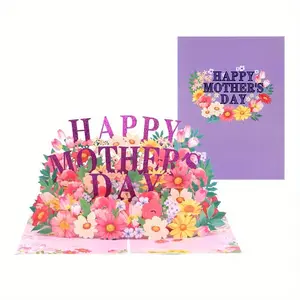 3D Mothers Day Card, Happy Mother's Day Pop Up Cards, Mother's Day Card with Envelope And Message Note, Recycled and Eco-Friendly Floral Mother's Day Greeting Cards